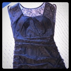 Sexy black lace dress